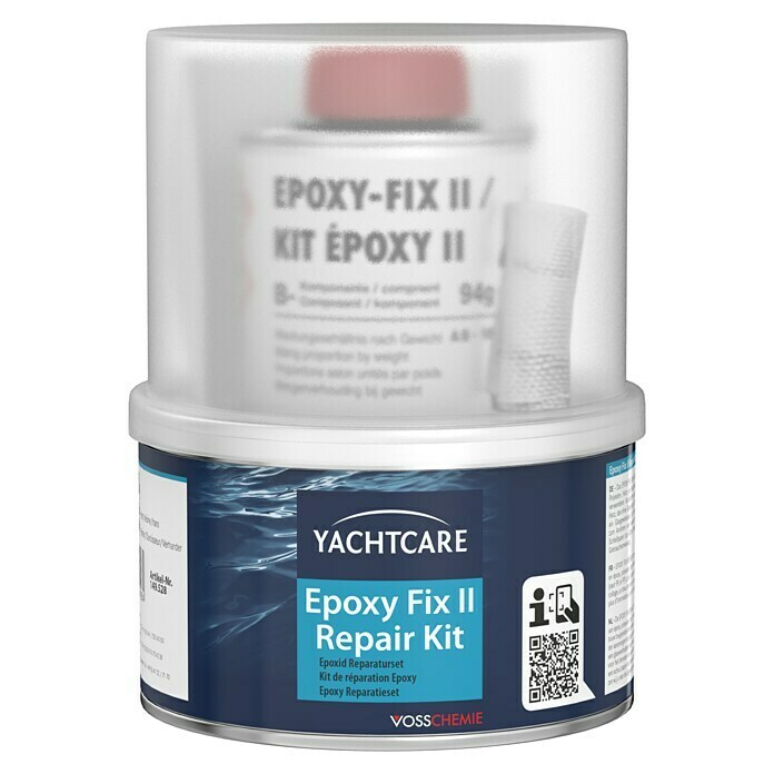 Yachtcare Epoxy Fix II Repair Kit250 g, Transparent Front View