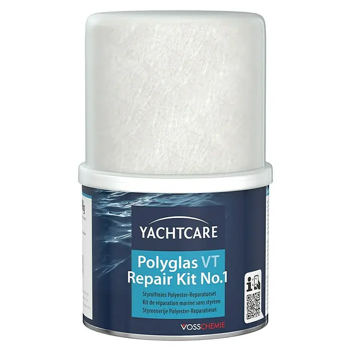 Yachtcare Polyglas Repair Kit VT - 250 g - Yachtcare Polyglas VT Reparaturset No.1 für Bootsreparaturen. Styrolfreies Polyester-Reparaturset für den maritimen Einsatz.