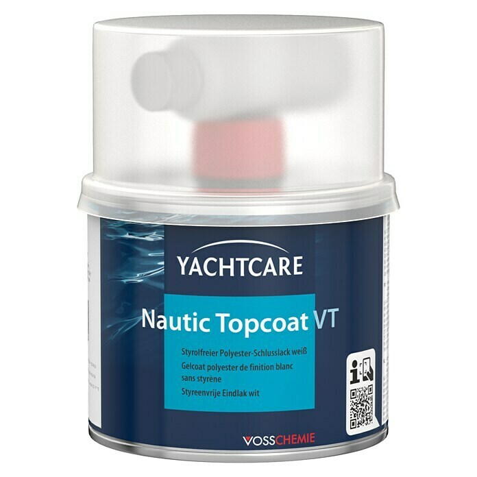 Yachtcare Yachtlack Nautic TopCoat VTWeiß, 500 g Front View