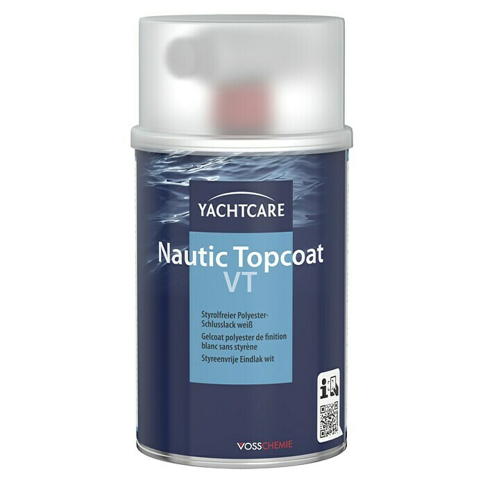 Yachtcare Yachtlack Nautic TopCoat VTWeiß, 1 kg Front View