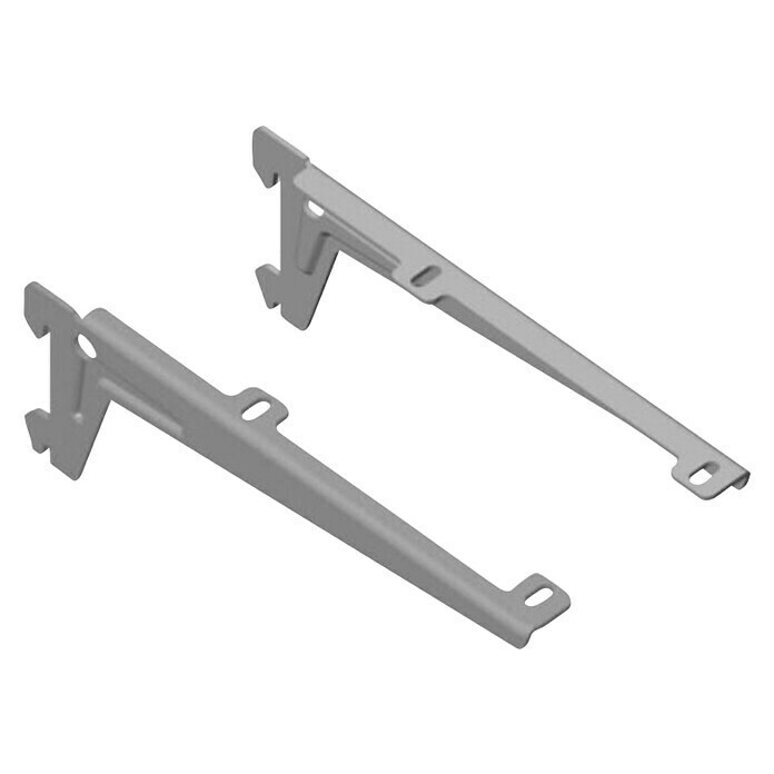 Element System Escuadra para estantes (18 cm, Aluminio blanco, Carga soportada: 55 kg)
