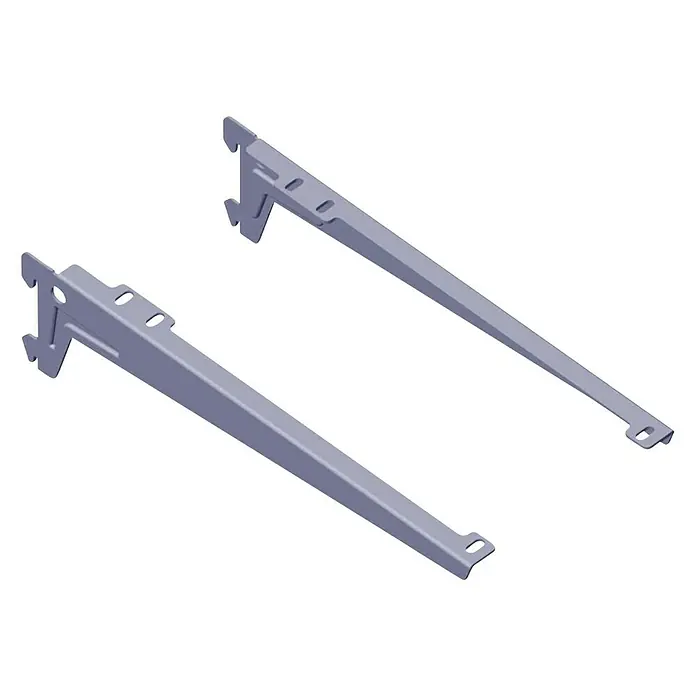Element System WinkelträgerLänge: 38 cm, Weiß/Aluminium, Belastbarkeit: 55 kg, 1 Stk.