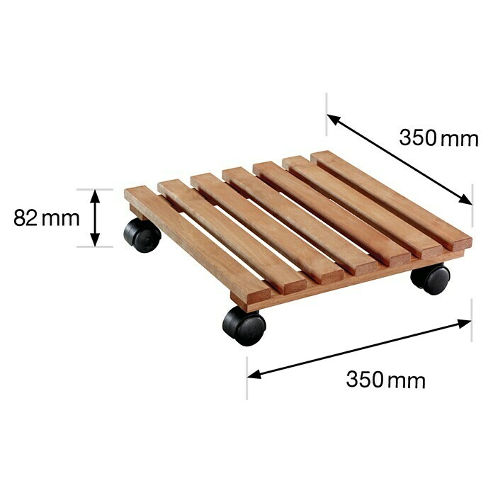 Gardol Pflanzenroller NatureErle, Breite: 35 cm, Max. Belastung: 100 kg Sketch