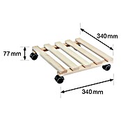 Gardol Pflanzenroller Paletti (34 x 34 cm, Max. Belastung: 100 kg)