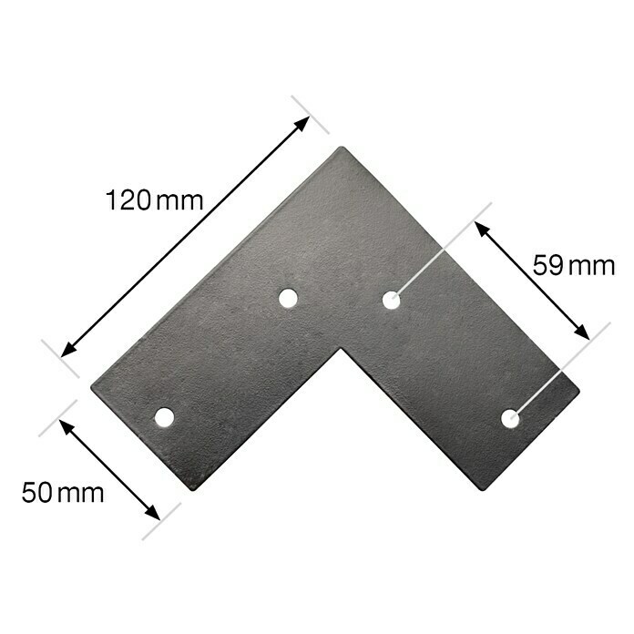 Wagner System Möbelfuß HairpinlegsLänge: 710 mm, Schwarz, Stahl Sketch