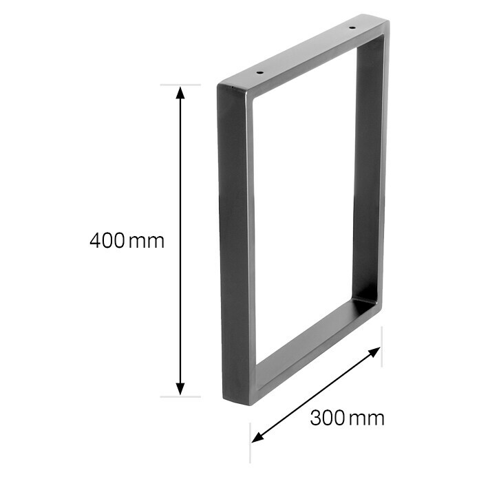 Wagner System TischgestellB x H: 300 x 400 mm, Stahl, Schwarz Sketch