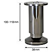 Wagner System Möbelfuß (L x B x H: 60 x 60 x 115 mm, Ø x H: 3 cm x 115 mm, Aluminium, Höhenverstellung: 10 cm - 11,5 cm) | BAUHAUS