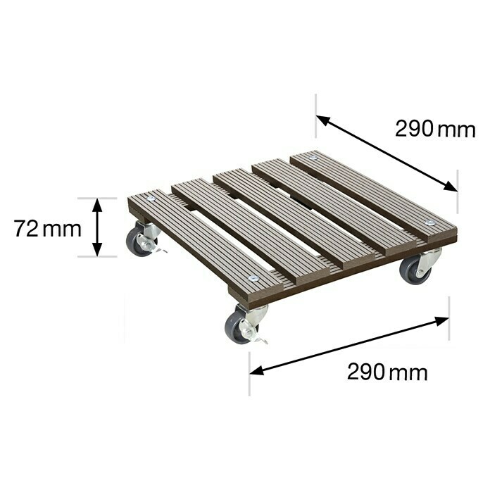 Gardol PflanzenrollerWPC, Taupe, Max. Belastung: 80 kg Sketch