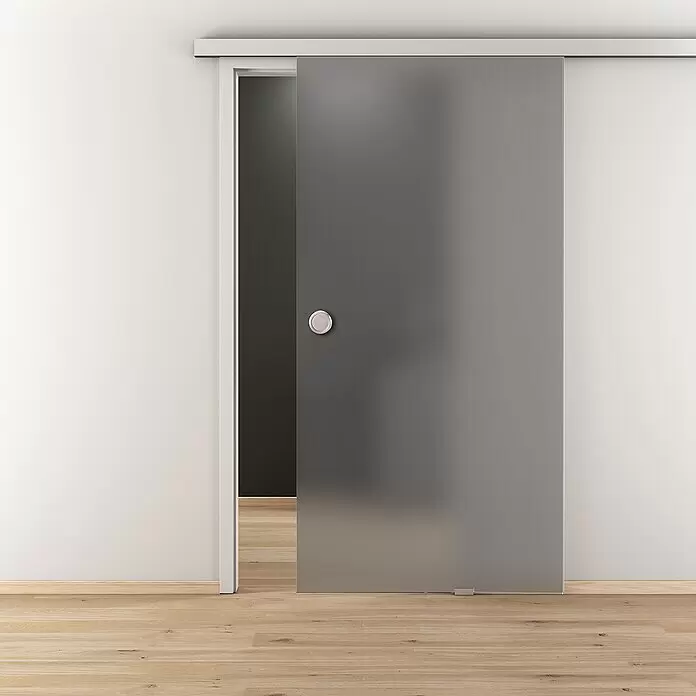 Diamond Doors Glasschiebetür Grey - 935 x 2.058 mm, Satiniertes Glas - Stimmungsaufnahme