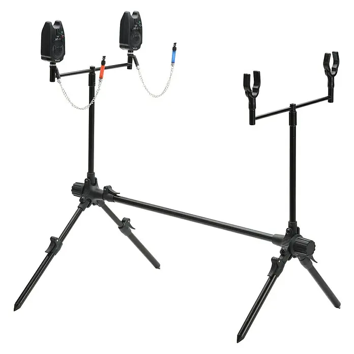 Westline Sunrise Soporte para caña - Pesca, Plástico - Soporte completo para cañas de pescar con dos indicadores de mordida montados y un soporte adicional para cañas.