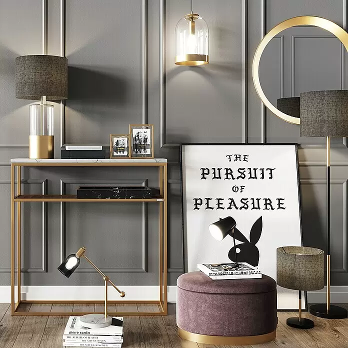 Phönix Playboy Beistelltisch Candy - L x B x H: 30 x 105 x 95 cm, Gold - Stimmungsaufnahme