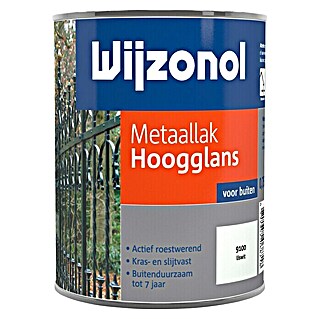 Wijzonol Metaallak Hoogglans RAL 9100 IJswit (Ijswit, 750 ml, Hoogglans)