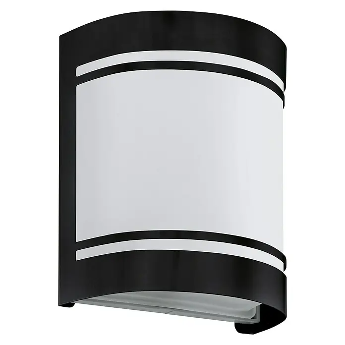 Eglo Aplique exterior Cerno - 40 W, Negro, IP44 - Lámpara de pared en blanco y negro, que irradia un diseño moderno y elegante, perfecta para mejorar la iluminación interior.