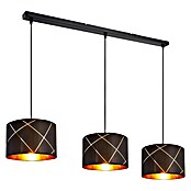 Globo Lámpara colgante redonda Bemmo (120 W, Ø x Al: 250 mm x 140 cm, Negro/Dorado, E27) | BAUHAUS