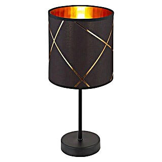 Globo Lámpara de sobremesa redonda Bemmo (25 W, Ø x Al: 150 mm x 35 cm, Negro/Dorado, E14)