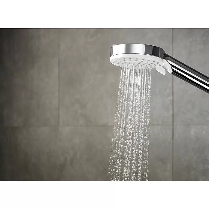Hansgrohe Crometta Handbrause Vario - Anzahl Funktionen: 2 Stk., Durchmesser: 10 cm, Weiß/Chrom - Anwendungsbeispiel