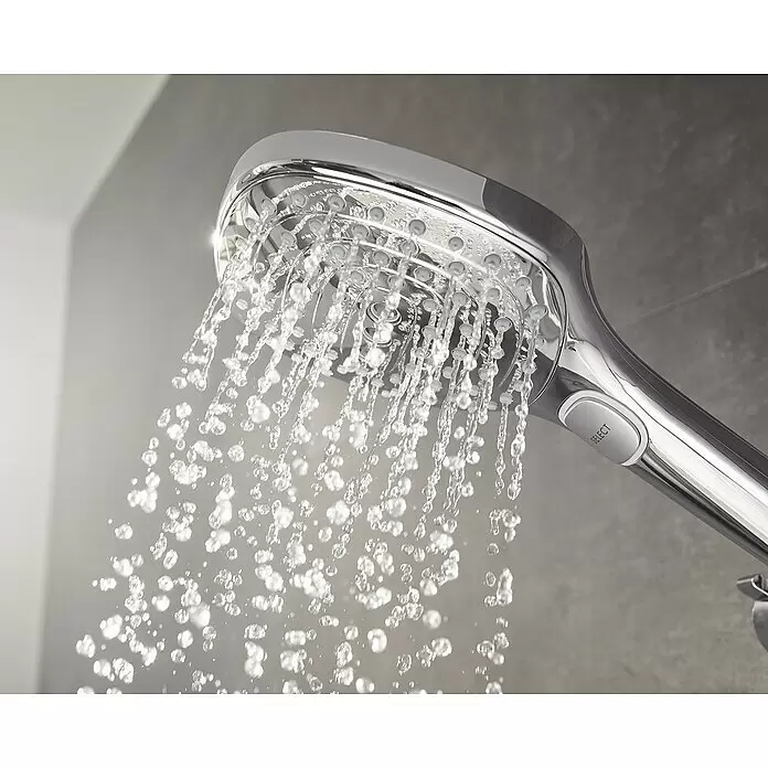 Hansgrohe Handbrause Raindance Select E 120 - Anzahl Funktionen: 3 Stk., Durchmesser: 12 cm, Chrom - Anwendungsbeispiel