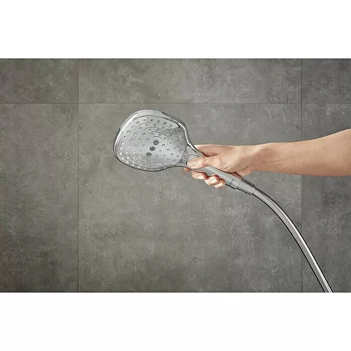 Hansgrohe Handbrause Raindance Select E 120 - Anzahl Funktionen: 3 Stk., Durchmesser: 12 cm, Chrom - Anwendungsbeispiel