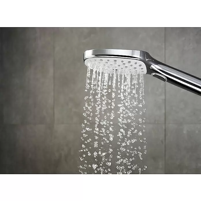 Hansgrohe Handbrause Raindance Select E - Anzahl Funktionen: 3 Stk., Durchmesser: 12 cm, Chrom - Anwendungsbeispiel