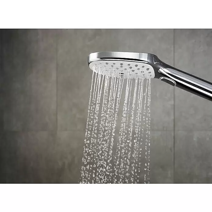 Hansgrohe Handbrause Raindance Select E - Anzahl Funktionen: 3 Stk., Durchmesser: 12 cm, Chrom - Anwendungsbeispiel