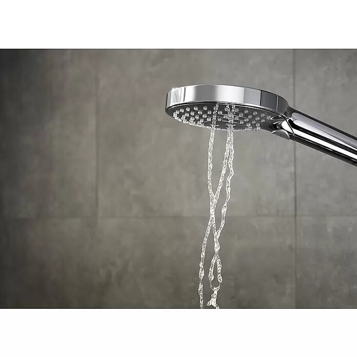 Hansgrohe Handbrause Raindance Select S120 - Anzahl Funktionen: 3 Stk., Durchmesser: 12,5 cm, Select-Taste, Chrom - Anwendungsbeispiel