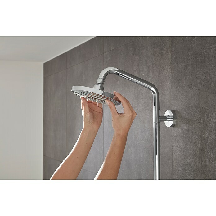 Hansgrohe Duschsystem Croma Showerpipe 160Mit Thermostatarmatur, Lochabstand: 93,2 cm, Anzahl Strahlarten: 4 Stk., Chrom, Höhe: 110,1 cm Use Shot