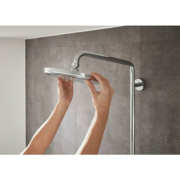 Hansgrohe Crometta Duschsystem E 240Mit Thermostatarmatur, Lochabstand: 103,4 cm, Anzahl Strahlarten: 2 Stk., Chrom Use Shot