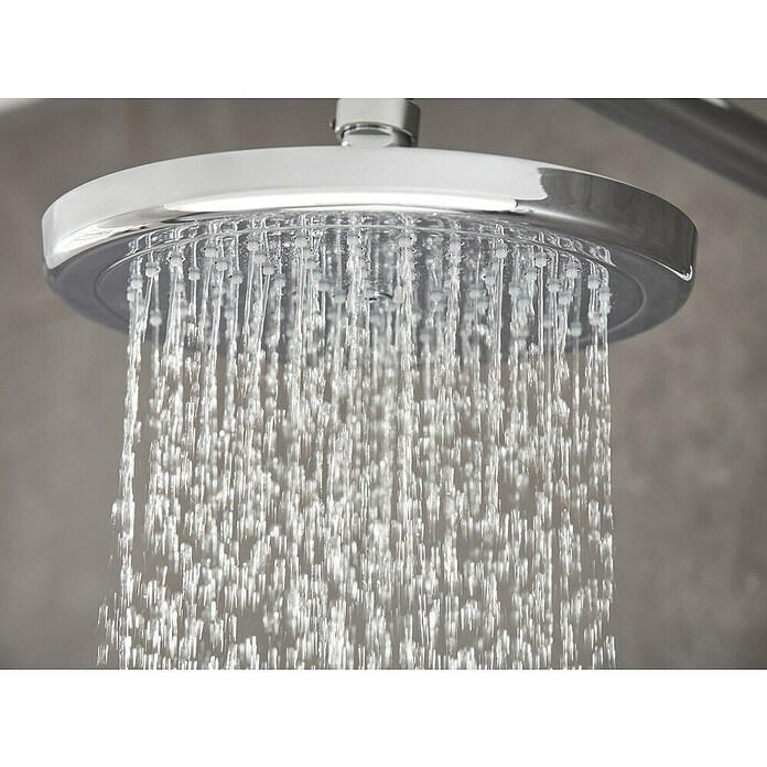 Hansgrohe Crometta Überkopfbrausen-Set E 240 (Mit Thermostatarmatur, Lochabstand: 103,4 cm, Anzahl Funktionen: 2, Chrom)