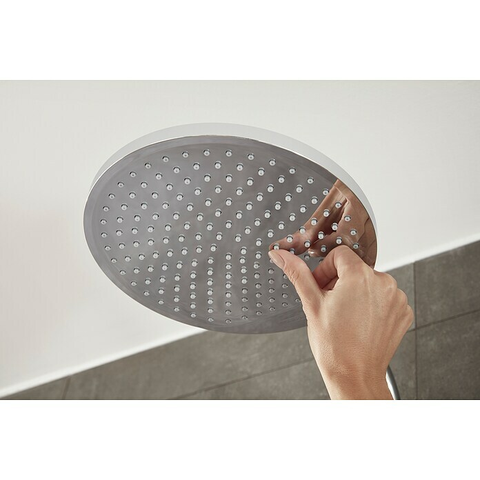 Hansgrohe Crometta Duschsystem S Showerpipe 240Mit Thermostatarmatur, Lochabstand: 103,4 cm, Anzahl Strahlarten: 2 Stk., Chrom Use Shot