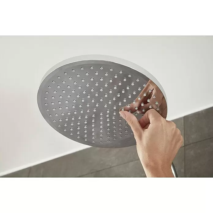 Hansgrohe Crometta Duschsystem S Showerpipe 240 - Mit Thermostatarmatur, Lochabstand: 103,4 cm, Anzahl Strahlarten: 2 Stk., Chrom - Anwendungsbeispiel