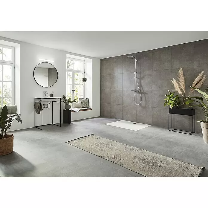 Hansgrohe Crometta Duschsystem S Showerpipe 240 - Mit Thermostatarmatur, Lochabstand: 103,4 cm, Anzahl Strahlarten: 2 Stk., Chrom - Stimmungsaufnahme