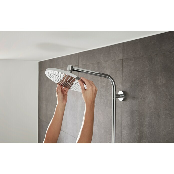 Hansgrohe Crometta Duschsystem S Showerpipe 240Mit Thermostatarmatur, Lochabstand: 103,4 cm, Anzahl Strahlarten: 2 Stk., Chrom Use Shot