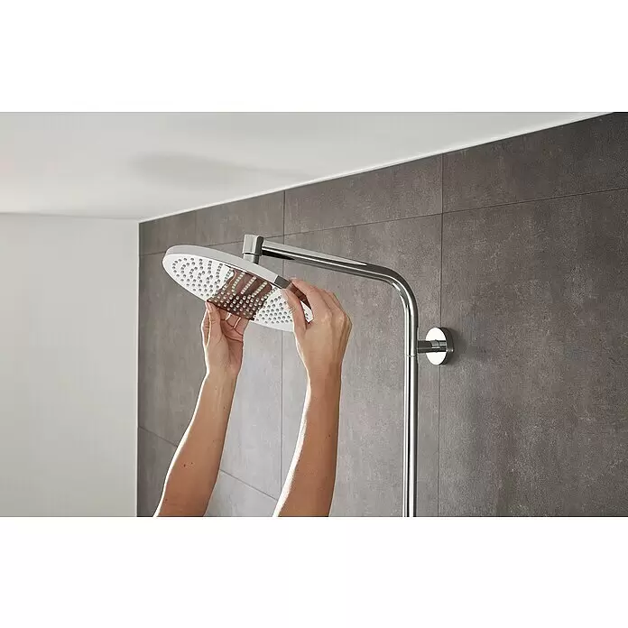 Hansgrohe Crometta Duschsystem S Showerpipe 240 - Mit Thermostatarmatur, Lochabstand: 103,4 cm, Anzahl Strahlarten: 2 Stk., Chrom - Anwendungsbeispiel