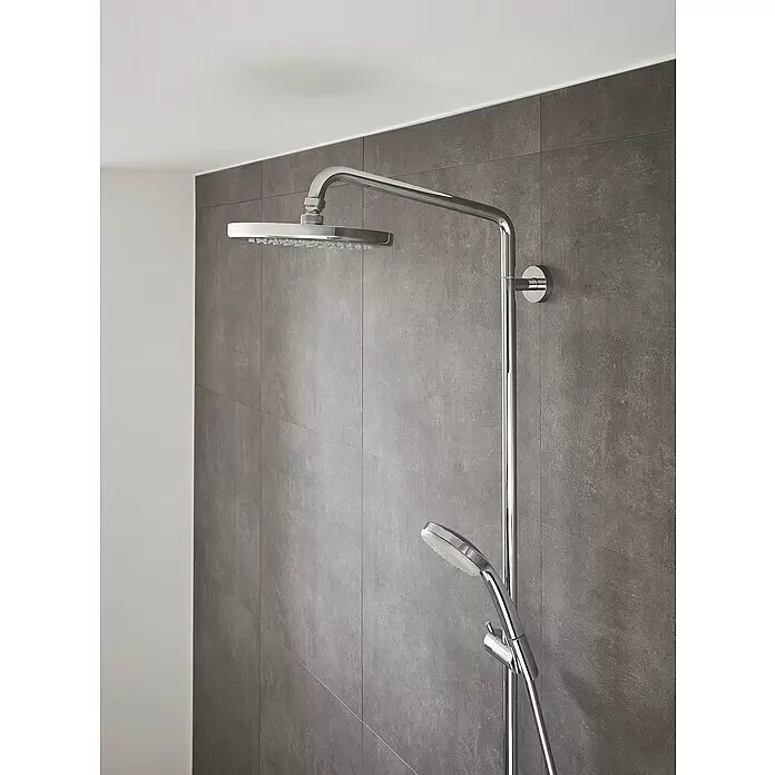 Hansgrohe Croma Duschsystem Croma Showerpipe 220 - Mit Thermostatarmatur, Lochabstand: 103,8 cm, Anzahl Strahlarten: 4 Stk., Chrom - Detailaufnahme