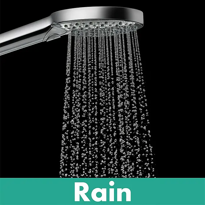 Hansgrohe Handbrause Raindance Select S 120 3jet - Anzahl Funktionen: 3 Stk., Durchmesser: 12,5 cm, Chrom - Ein moderner Duschkopf mit Regeneffekt, der für ein entspannendes Duscherlebnis sorgt. Das Wasser fließt sanft aus den Düsen.