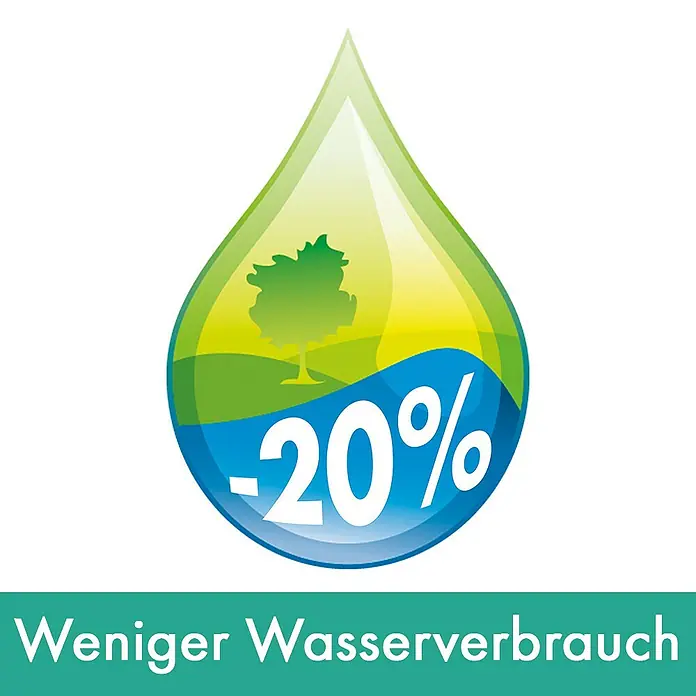 Hansgrohe Handbrause Raindance Select S 120 3jet - Anzahl Funktionen: 3 Stk., Durchmesser: 12,5 cm, Chrom - Wassertropfen-Logo mit dem Hinweis auf einen 20% geringeren Wasserverbrauch. Werben für ressourcenschonende Produkte.
