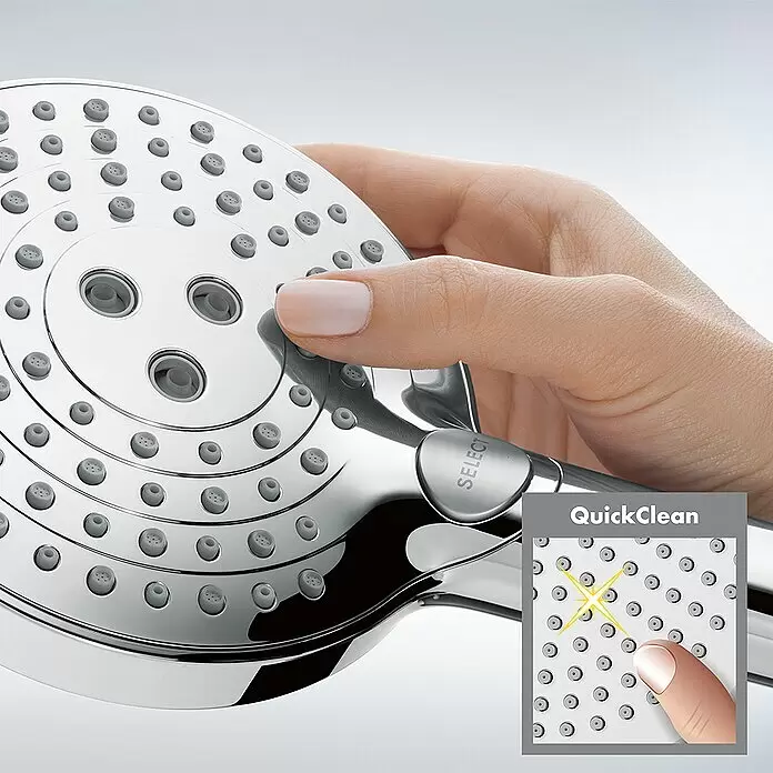 Hansgrohe Handbrause Raindance Select S 120 3jet - Anzahl Funktionen: 3 Stk., Durchmesser: 12,5 cm, Chrom - Anwendungsbeispiel