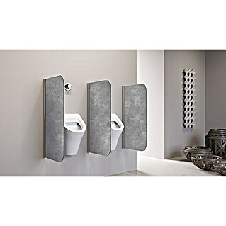 GEO Urinal-Trennwand Radius 100 (50 x 90 cm, Aluminium, Dekor: Villar)
