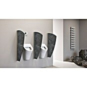 GEO Urinal-Trennwand Segel (50 x 90 cm, Aluminium-Verbundplatte mit Polyethylen-Kern, Dekor: Schiefer)