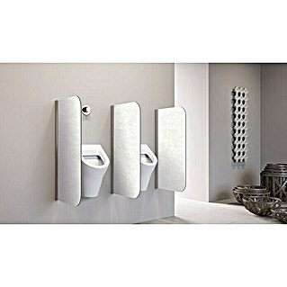 GEO Urinal-Trennwand Radius 100 (50 x 90 cm, Aluminium, Dekor: Marmor)