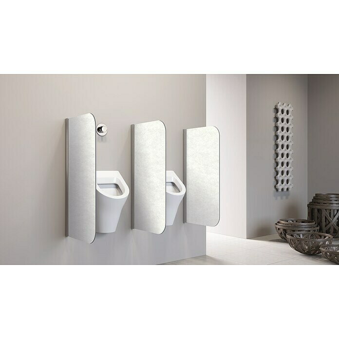 GEO Urinal-Trennwand Radius 10050 x 90 cm, Aluminium, Dekor: Marmor Mood Shot