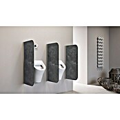 GEO Urinal-Trennwand Radius 100 (50 x 90 cm, Aluminium-Verbundplatte mit Polyethylen-Kern, Dekor: Schiefer)