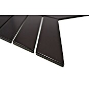 Mozaik pločica Chevron Uni CHEV 09  (31,8 x 22,4 cm, Crne boje, Mat) | BAUHAUS