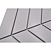 Mozaik pločica Chevron Uni CHEV 01  (31,8 x 22,4 cm, Bijele boje, Mat) | BAUHAUS