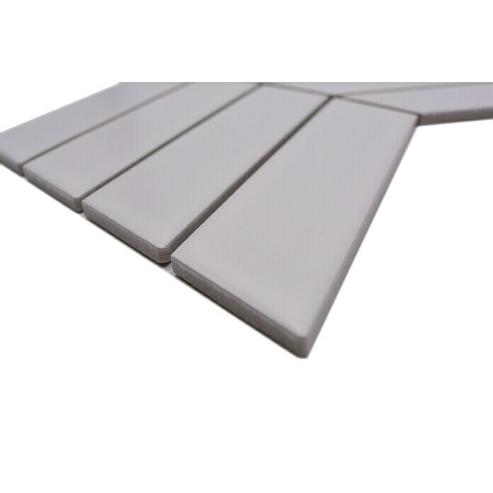 Mozaik pločica Chevron Uni CHEV 01  (31,8 x 22,4 cm, Bijele boje, Mat) | BAUHAUS
