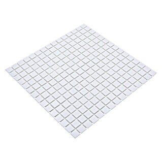 Mosaikfliese Quadrat Crystal Uni GM A 11P (32,7 x 30,5 cm, Weiß, Glänzend)