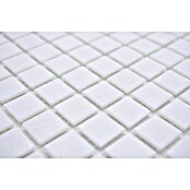 Mozaik pločica Quadrat Crystal Uni GM A 11P  (32,7 x 30,5 cm, Bijele boje, Sjaj) | BAUHAUS