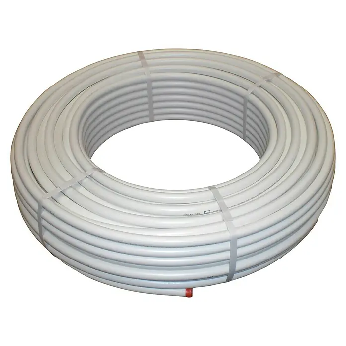 Isoltubex Tubo multicapa en rollo - 20 mm, 100 m - Rollo de tubo de plástico blanco, atado. Ideal para instalaciones de fontanería y calefacción. Durable y flexible.