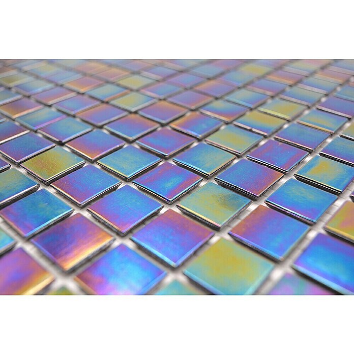 Mosaikfliese Quadrat Crystal GM IR 268 (30,5 x 30,5 cm, Iridiumschwarz, Glänzend) | BAUHAUS