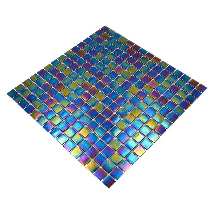 Mosaikfliese Quadrat Crystal GM IR 268 (30,5 x 30,5 cm, Iridiumschwarz, Glänzend) | BAUHAUS